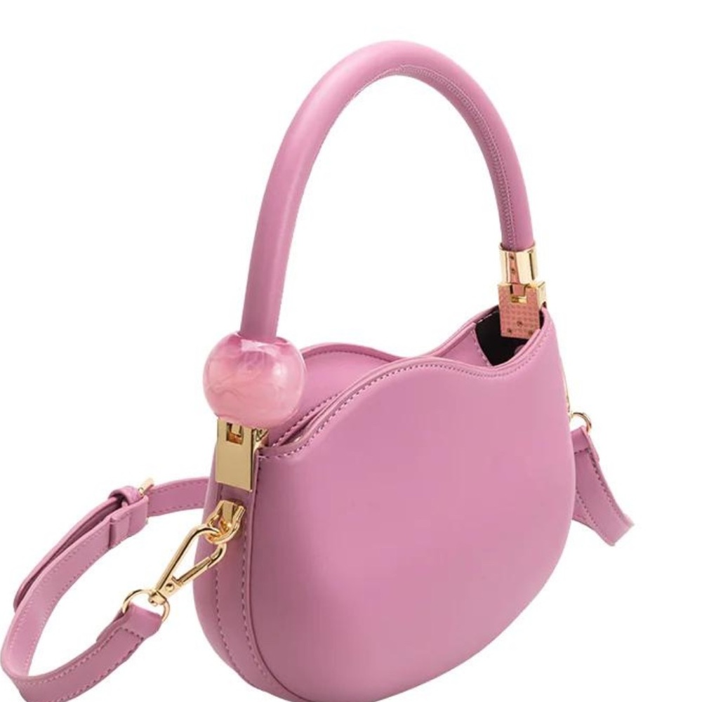 Melie Bianco Pink Dome Crossbody Bag